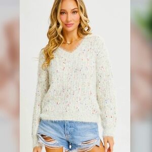 Creamy Confetti Sweater